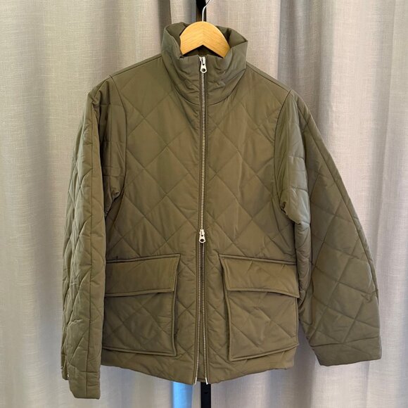 & OTHER STORIES Diamond-Quilted Jacket in Khaki Size XS - Picture 6 of 13